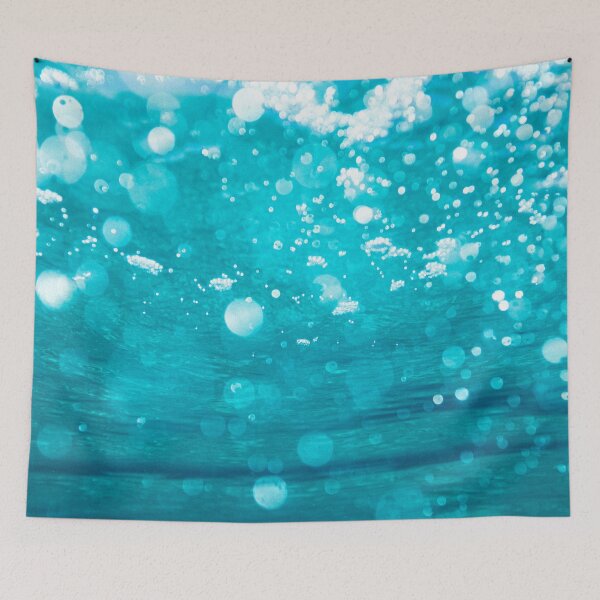 Item preview, Underwater Bubbles with Sunlight in a Blue Ocean designed and sold by Olverh Design Studio.
