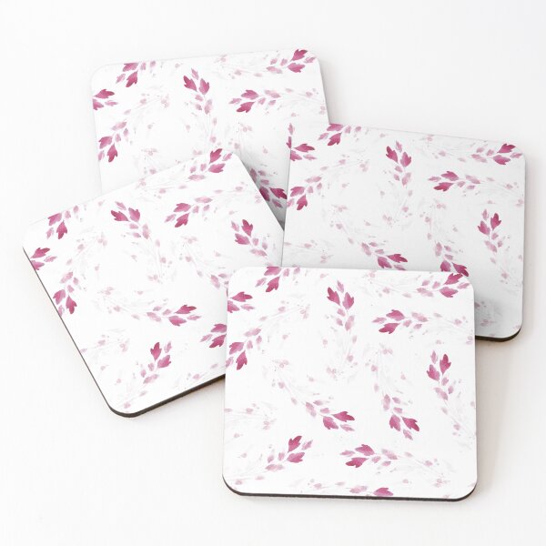 Item preview, Pink watercolour leaves 2 designed and sold by SileneDidIt.