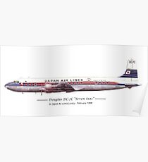 JAL Douglas DC7 Poster