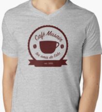 Cafe Musain - Maroon Men's V-Neck T-Shirt