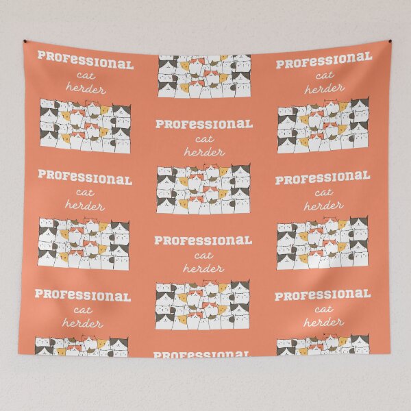 Item preview, Professional Cat Herder - Colorful Cats for Cat Lovers Funny and Cute Design designed and sold by JoyTop.