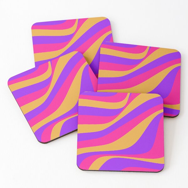 Item preview, Retro Abstract Wavy Lines Purple Orange Hot Pink designed and sold by tsuttles.