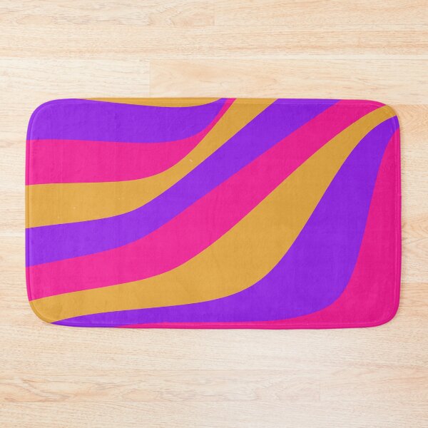 Item preview, Retro Abstract Wavy Lines Purple Orange Hot Pink designed and sold by tsuttles.