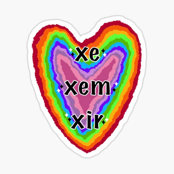 "xe/xem/xir pronouns" Sticker by glitterytoad Redbubble