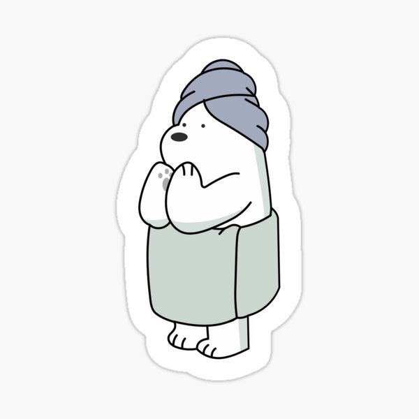 L'heure du bain Ours Sticker