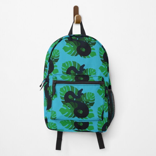 Item preview, Snake in Green Monstera Leaves designed and sold by Nerdynoods.