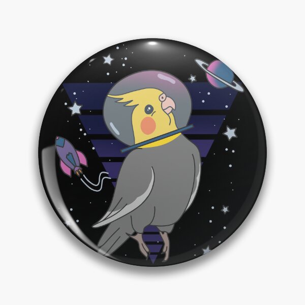Item preview, Space Birb Astronaut Cockatiel Doodle designed and sold by FandomizedRose.