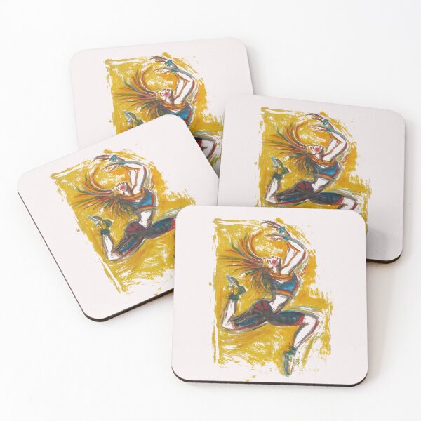 Item preview, Fun Colourful Art Full of Life and Energy Modern Bright Dancing Girl designed and sold by DappleDesign.
