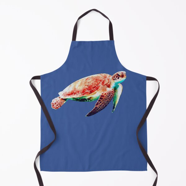 Item preview, Sea Turtle Swimming Watercolor Ocean Life Coral Reef Painting designed and sold by PurpleMoss.