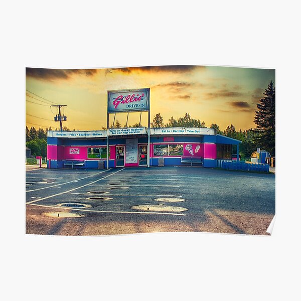 "Gillis Drivein Montague PEI" Poster for Sale by RobertAlsop Redbubble
