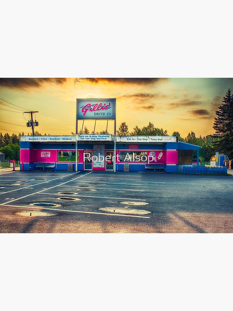 "Gillis Drivein Montague PEI" Sticker for Sale by RobertAlsop Redbubble