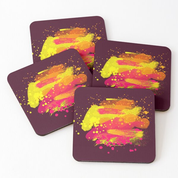 Item preview, Blobs of pink and yellow paint designed and sold by Ishtamari.
