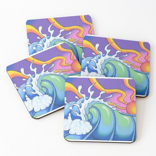 Item preview, Colorful barreling wave in sunset designed and sold by Weird Atlantic way .