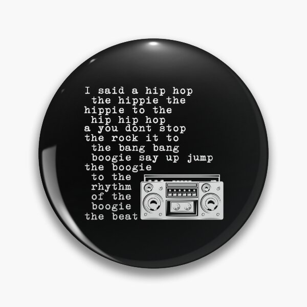 Item preview, I said a Hip Hop - Rapper's Delight - Lyric Art Music - R&B Music - Classic Rap Song - Sugarhill Gang designed and sold by originalsusie.