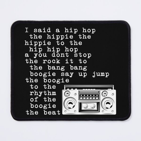 Item preview, I said a Hip Hop - Rapper's Delight - Lyric Art Music - R&B Music - Classic Rap Song - Sugarhill Gang designed and sold by originalsusie.