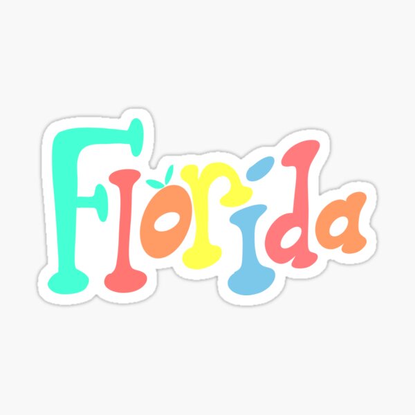 Item preview, Retro pastel Florida print with an orange designed and sold by MaryaMeerkat.