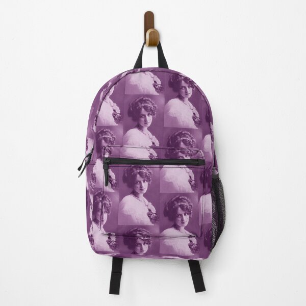 Item preview, Vintage Tattooed Tatts Piercings Pierced Retro Girl in Frame Purple designed and sold by Bill Herrin.