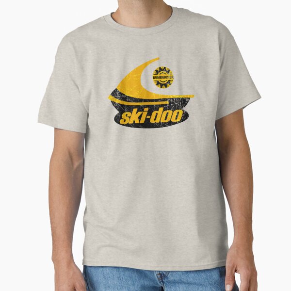 1970s Vintage Yellow  Ski-doo Heather Performance Tee