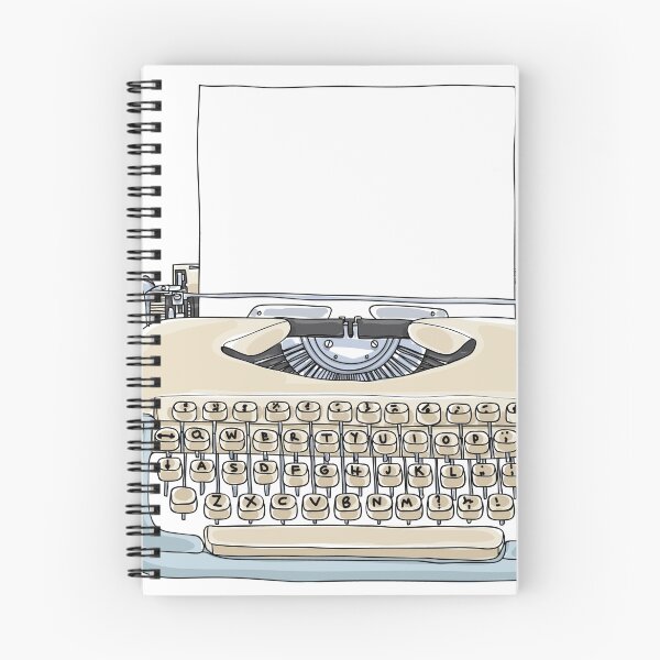 Item preview, Typewriter Creme and Blue with blank paper vintage  designed and sold by gmm2000.