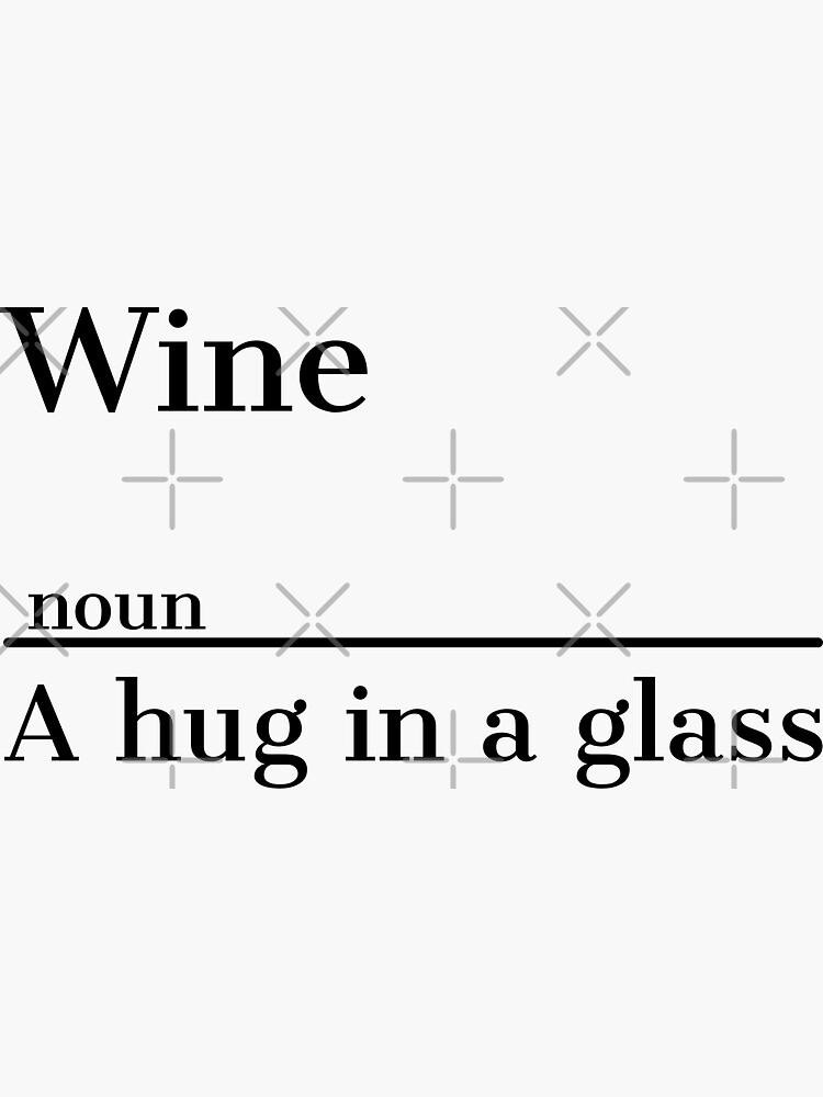 "Wine dictionary definition design " Sticker by DBECKY Redbubble