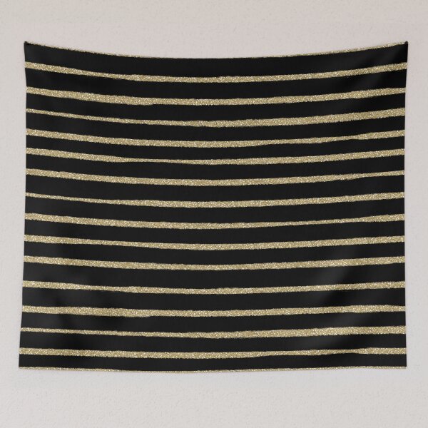 Item preview, Black Gold Brush Strokes Stripes designed and sold by InovArtS.