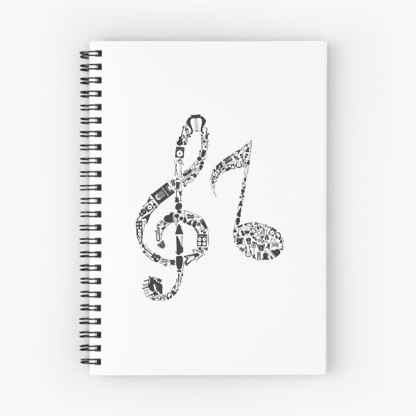 Item preview, Music Notes With Musical Instruments For Music Lovers -  designed and sold by Funwithmusic.