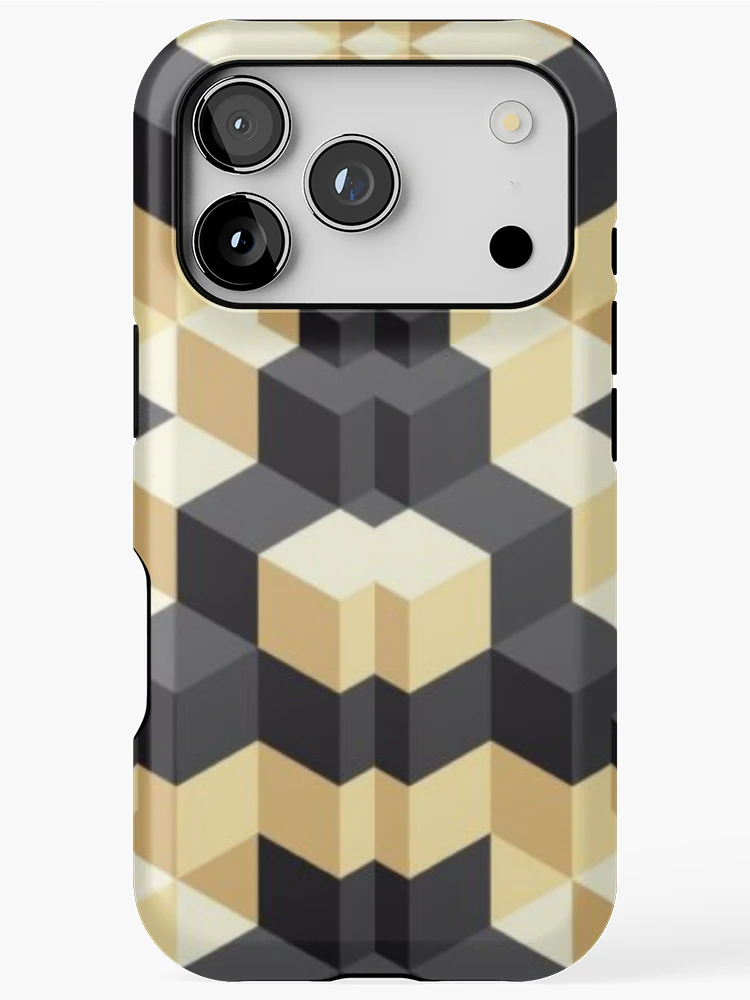 Thumbnail 1 of 4, iPhone Case, 3D Cube Pattern designed and sold by PatternLegend.