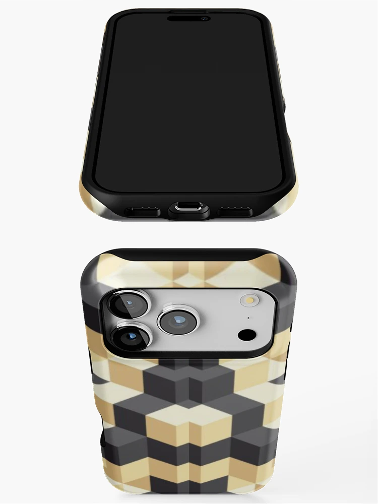 Thumbnail 3 of 4, iPhone Case, 3D Cube Pattern designed and sold by PatternLegend.