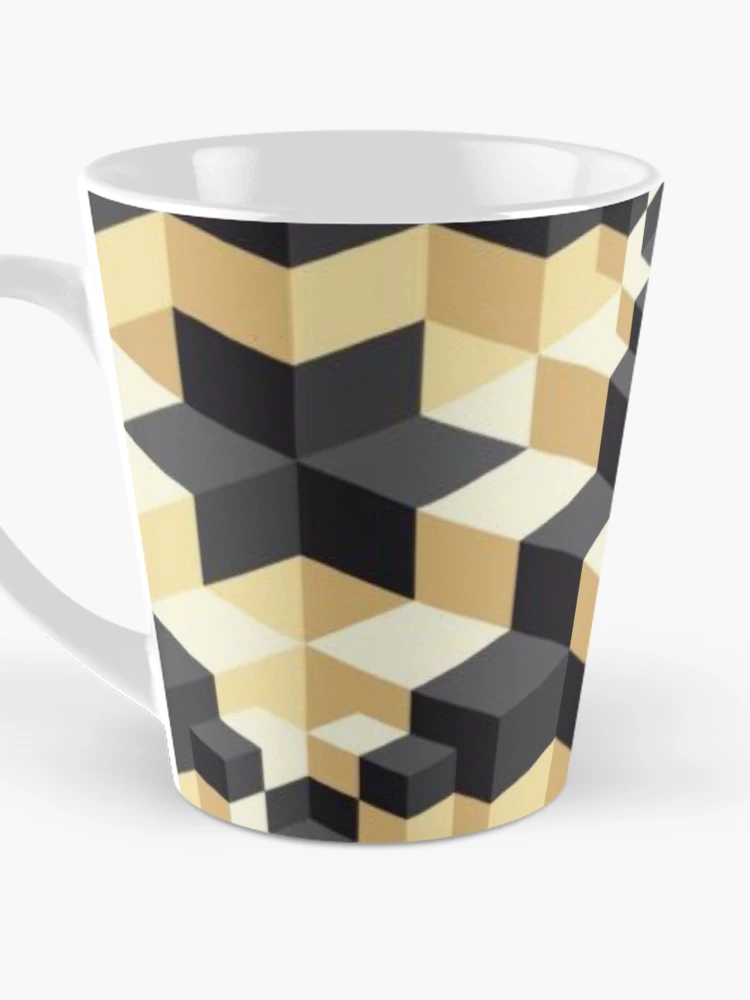 Thumbnail 3 of 4, Coffee Mug, 3D Cube Pattern designed and sold by PatternLegend.