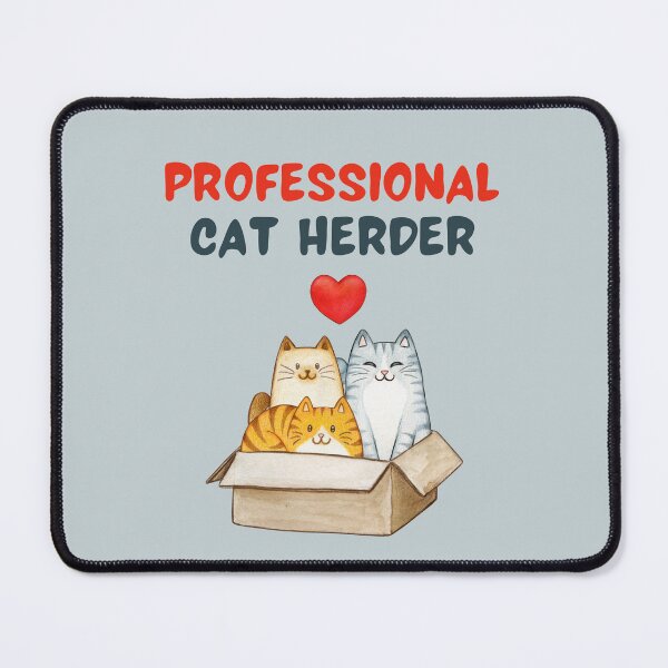 Item preview, Professional Cat Herder - Red and Blue Cats for Cat Lovers Funny and Cute designed and sold by JoyTop.
