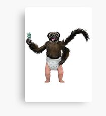 Puppy Monkey Baby Canvas Print