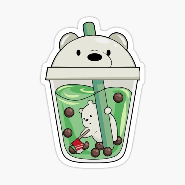 Ice Bear Boba Sticker