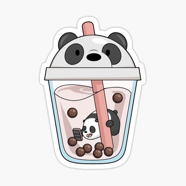 Panda Bear Boba Sticker
