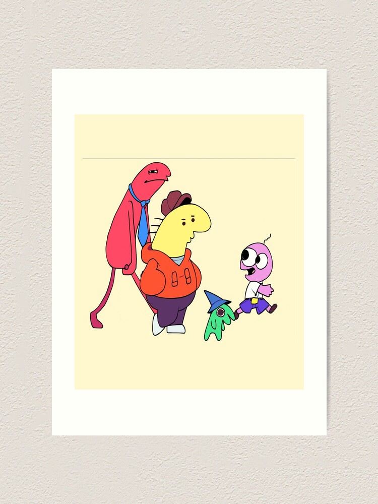 Thumbnail 1 of 3, Art Print, Smiling Friends Sticker designed and sold by NumberOnee.