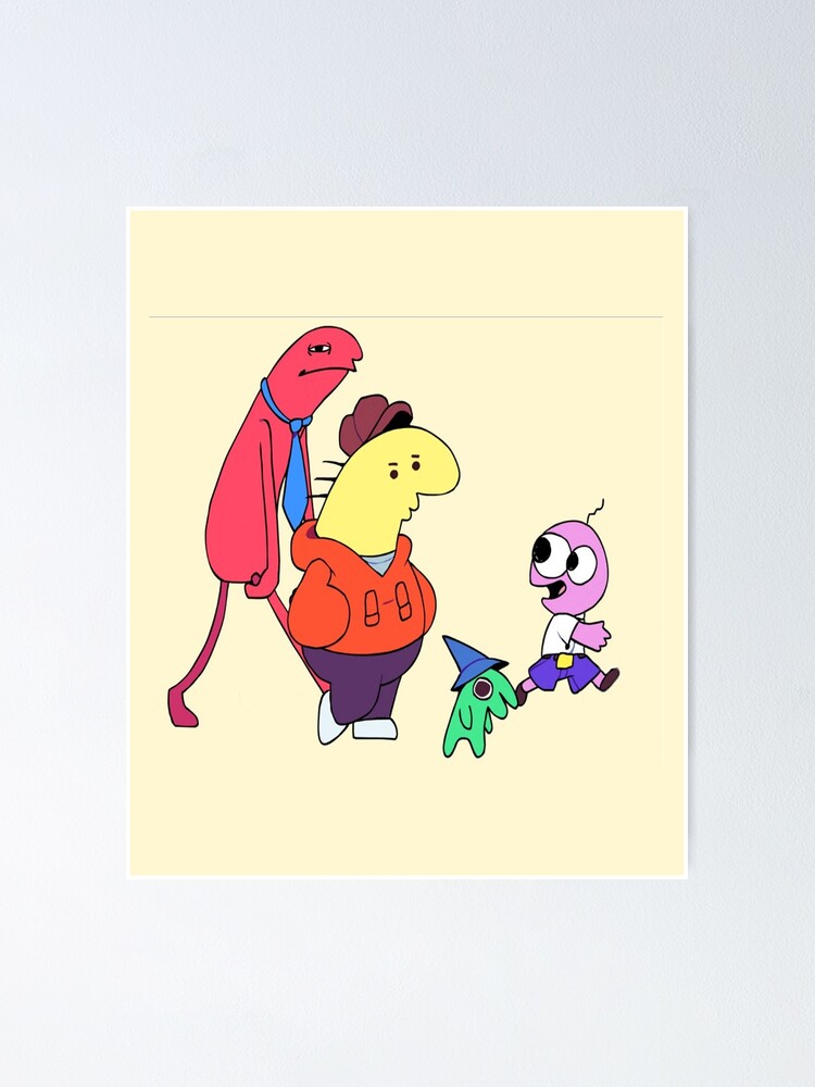 Thumbnail 1 of 3, Poster, Smiling Friends Sticker designed and sold by NumberOnee.