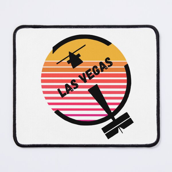 Item preview, LAS Las Vegas Airport, Nevada, USA - Retro Vintage Sunset Plane Flight Travel Destination Design designed and sold by Vintage-TM.