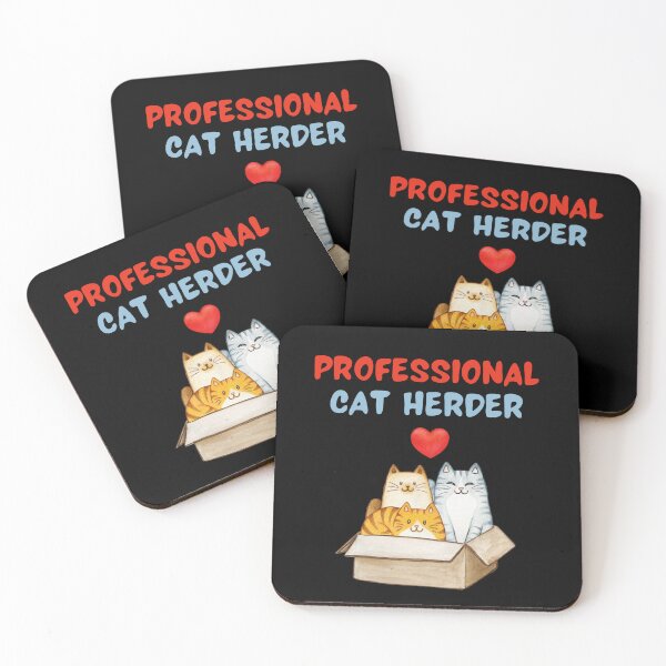 Item preview, Professional Cat Herder - Red and Blue Cats for Cat LOvers Funny Cute designed and sold by JoyTop.