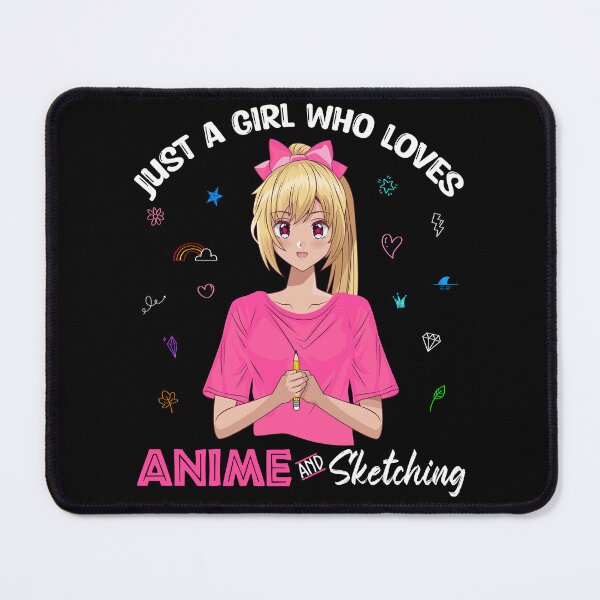 Item preview, Just a girl who loves anime and sketching Cute Anime Girl designed and sold by CREATIVE-TEE.