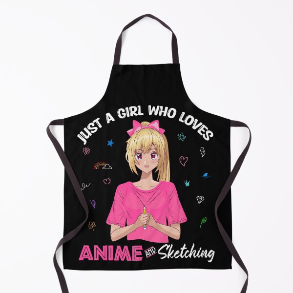Item preview, Just a girl who loves anime and sketching Cute Anime Girl designed and sold by CREATIVE-TEE.