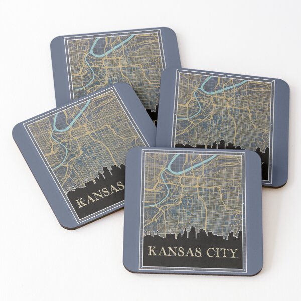 Item preview, Kansas City Blue Print Map designed and sold by kelbyredux.