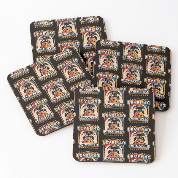 Item preview, Level 40 Unlocked Video Gamer 40th Birthday designed and sold by BlackCanyonShop.