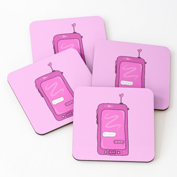 Item preview, Text Conversation Speech Bubbles on Pink Retro Cell Phone that says “Be Mine?” With Hearts Replied, made by EndlessEmporium designed and sold by EndlessEmporium.