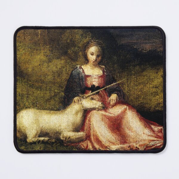 Item preview, Medieval Unicorn Floral Tapestry / Painting designed and sold by Epitome Girl.