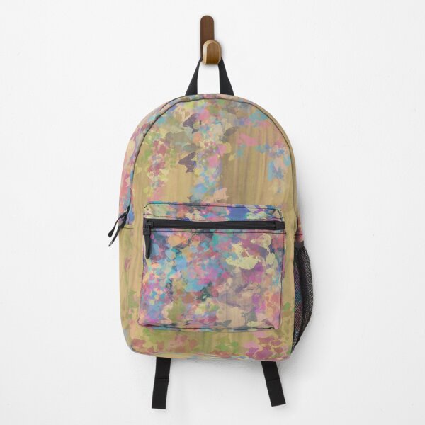 Item preview, Colourful abstract flower painting- pink blue yellow green designed and sold by Inktown.