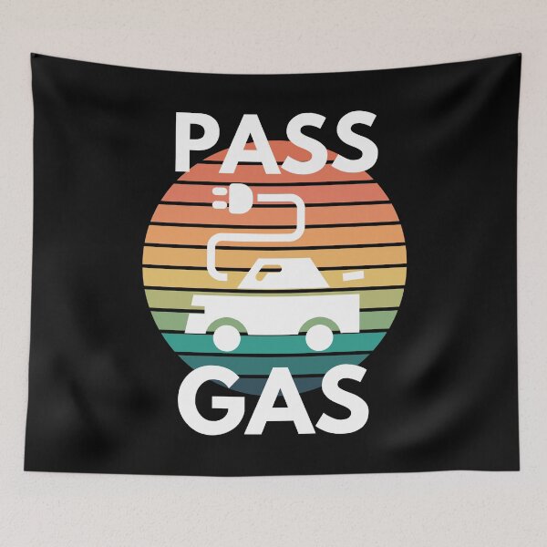 Item preview, Pass Gas Electric Car EV Humor designed and sold by EllConApparel.