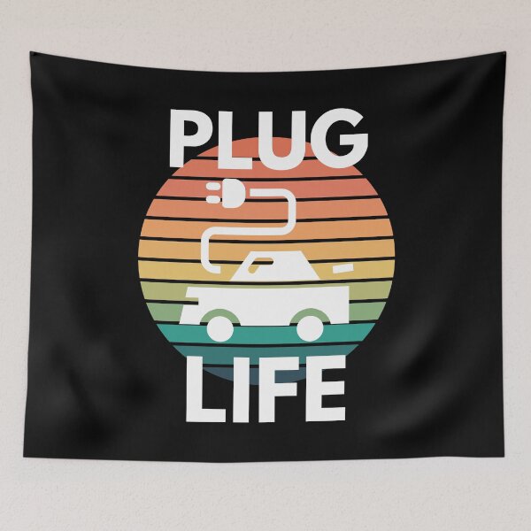 Item preview, Plug Life Electric Car EV Humor designed and sold by EllConApparel.