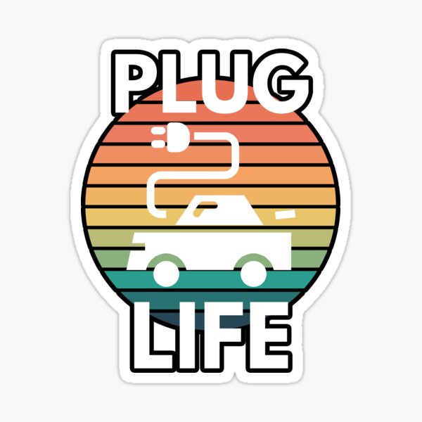 Item preview, Plug Life Electric Car EV Humor designed and sold by EllConApparel.
