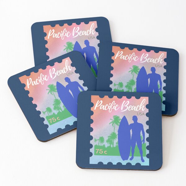 Item preview, Surfing At Pacific Ocean - PB Stamp  designed and sold by LTM-tee.