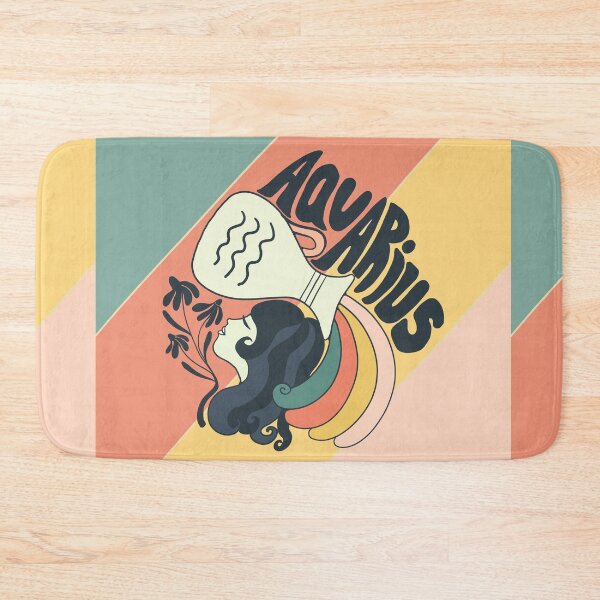 Item preview, 70s Aquarius Horoscope Illustration designed and sold by Haley Schulz.