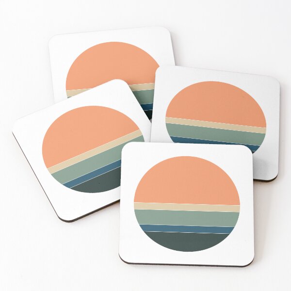 Item preview, Abstract Vintage Coastal Sunset designed and sold by greenoriginals.